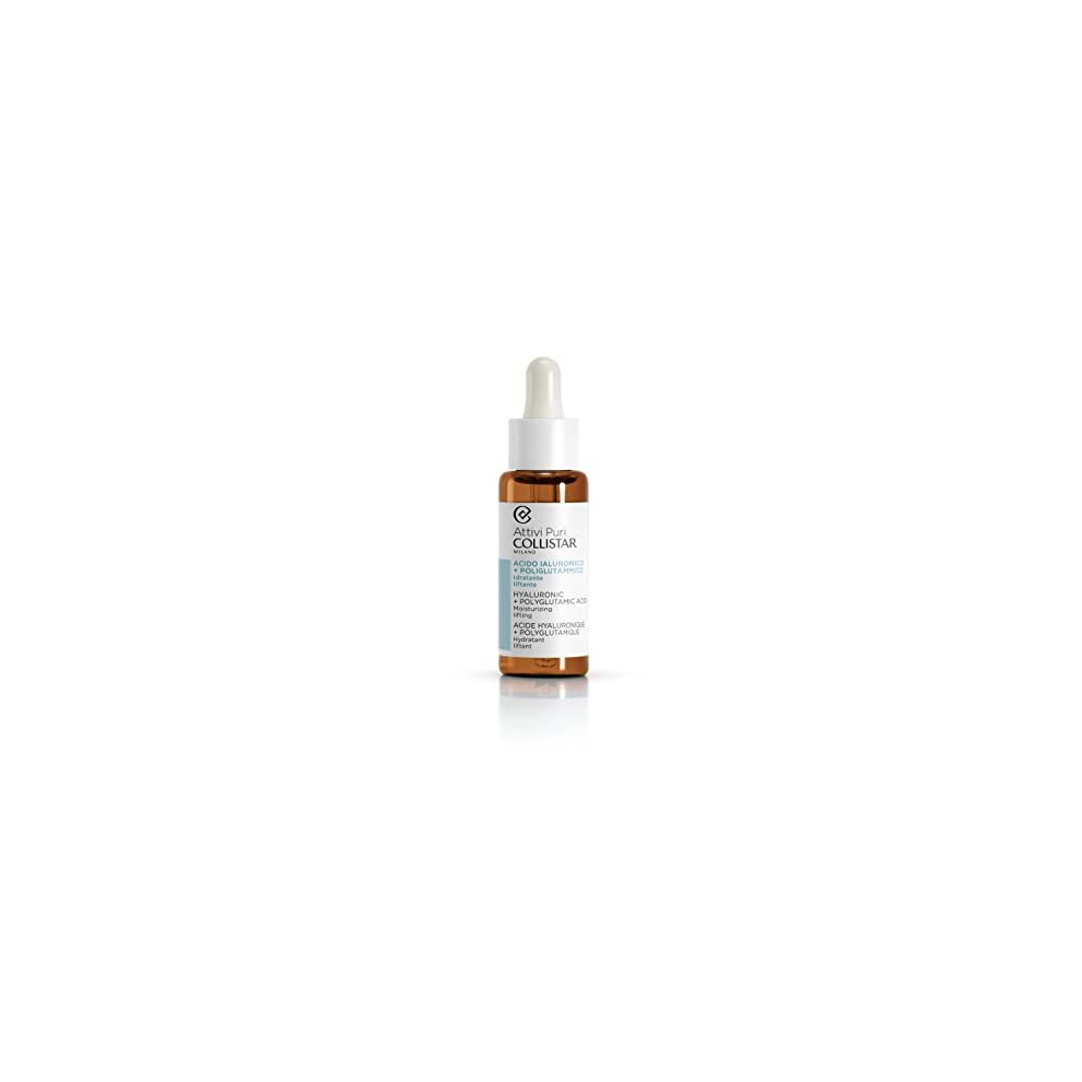 Collistar Attivi Puri Hyaluronic Acid + Polyglutamic Acid Moisturising Lifting Treatment Drops Deep Moisturise, Tightens And Reduces Wrinkles 30Ml