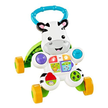 DLF00 Learn with Me Zebra Walker, Baby or Toddler Walker and Electronic Educational Toy with Music and Sounds