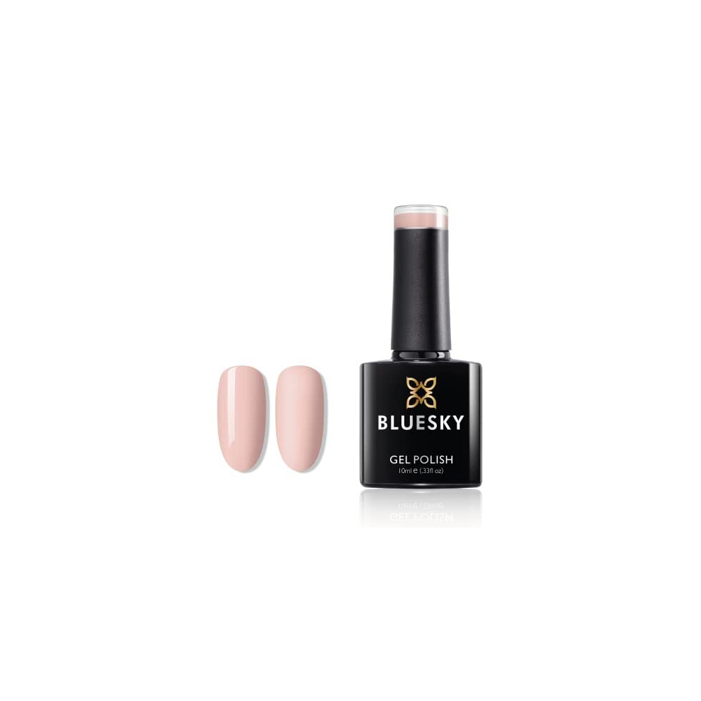 Bluesky Gel Polish, Soft Pink, A55, 10 Ml, Gel Soluble Nail Polish, Pink, Pastel, Nude (Curing Under Uv/Led Lamp Required) Pack (X) Pink,Cream