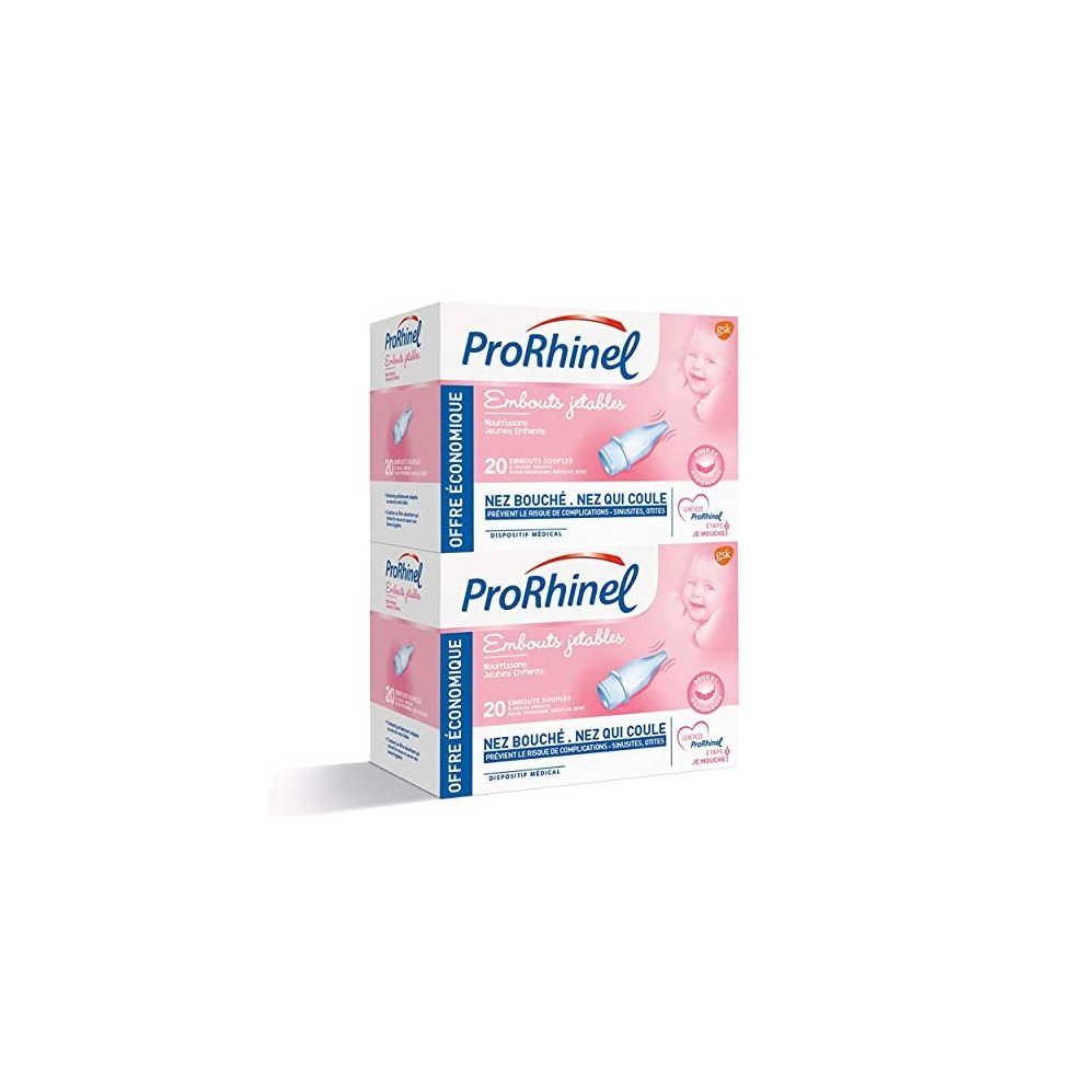 Disposable Baby Fly Tips X 20 Soft Tips For Clogged And Runny Noses, Soft Hygienic, Made In France, Pack Of 2 X 20 Prorhinel