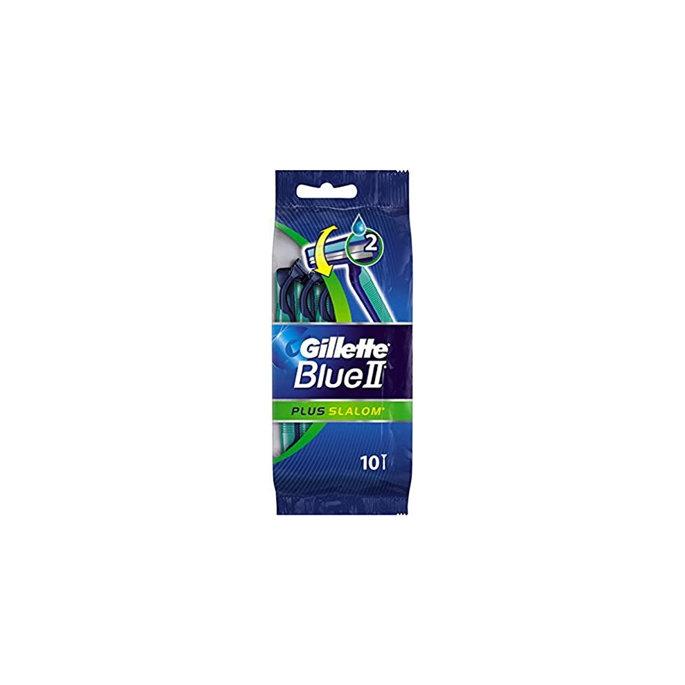 Gillette Blue Ii Plus Slalom Razor Pack Of 10