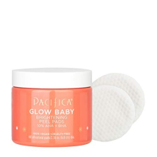 Pacifica, Glow Baby, Aufhellende Peeling-Pads, 60 Naturfaser-Pads