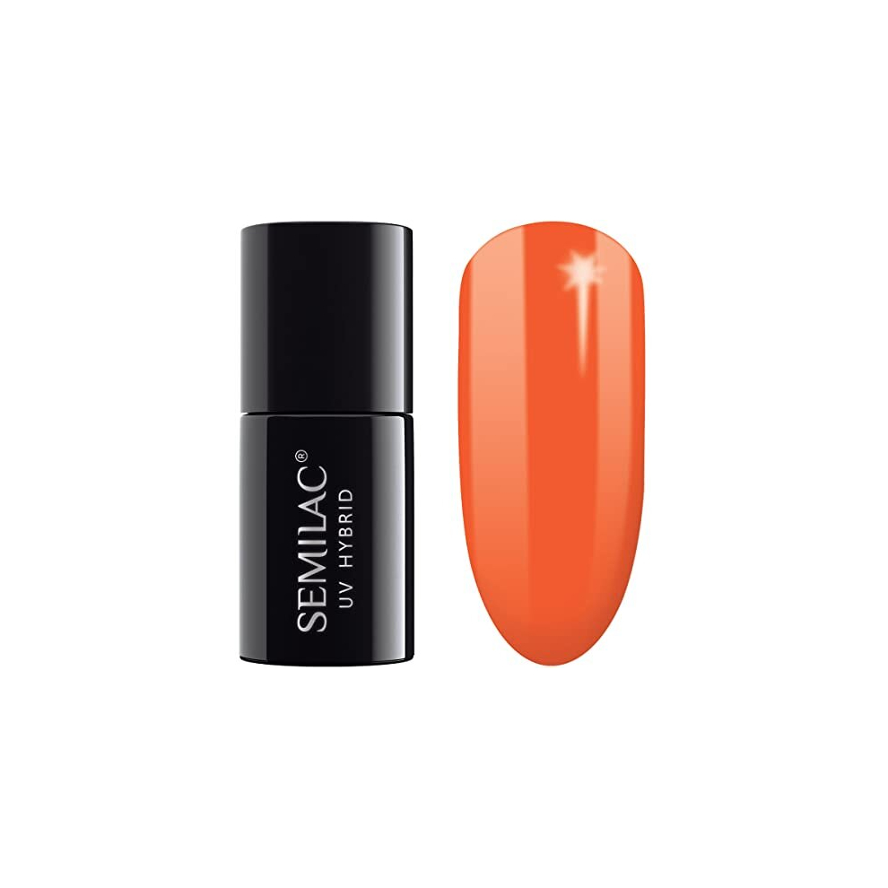Semilac Orange 045 Electric Nail Uv Gel Polish | Long Lasting And Easy To Apply | Soak Off Uv/Led | Perfect For Home And Professional Manicure And Pedicure 7