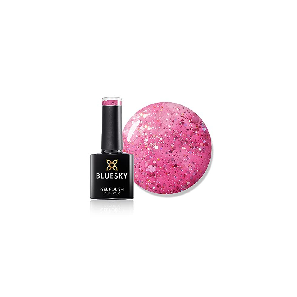 Gel Nail Polish, Daddy'S Girl Blz46, Bright, Chunky Glitter, Red, Rose, Long Lasting, Chip Resistant, 10 ml (Requires Drying Under UV LED Lamp)