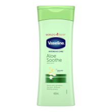 3 x VASELINE INTENSIVE CARE BODY LOTION – Aloe Soothe Soothes Dry, Chapped Skin 400 ml