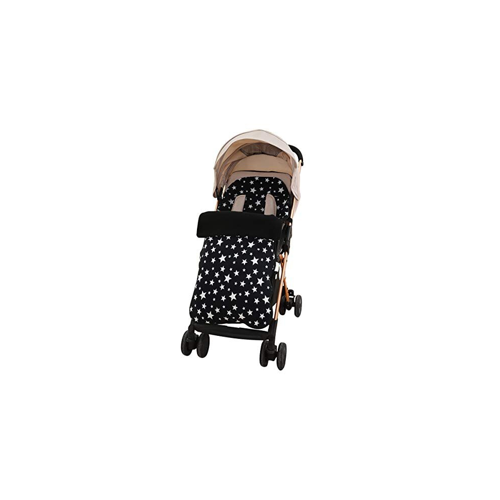 Sonarin Black Universal Premium Pushchair Footmuff ,Cosy Toes Fleece Lined Universal Fitting For Pushchairs Strollers Prams Buggy(Black)