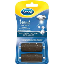 Velvet Smooth Express Pedi Crystal Diamonds Extra Exfoliating Grains Replacement 2 Rolls by Scholl