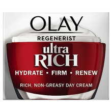 Olay Regenerist Ultra Rich Day Face Cream 50ml - Deep Hydration 24-Hour, Vitamin B3, Peptides & Shea Butter