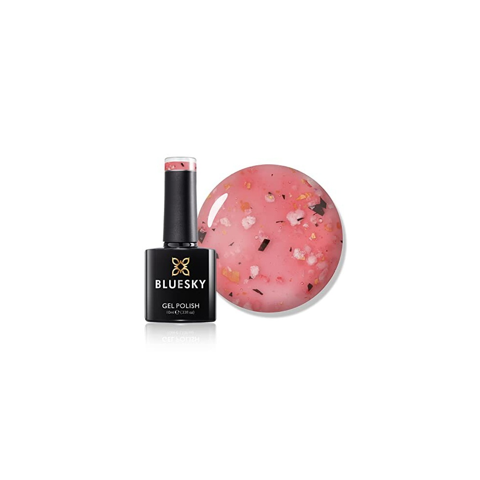 Bluesky Gel Nail Polish, Flower Gel, Pretty Peony, Bfl06, Pink, Jelly, Long Lasting, Chip Resistant, (Requires Drying Under Uv Or Led Lamp)