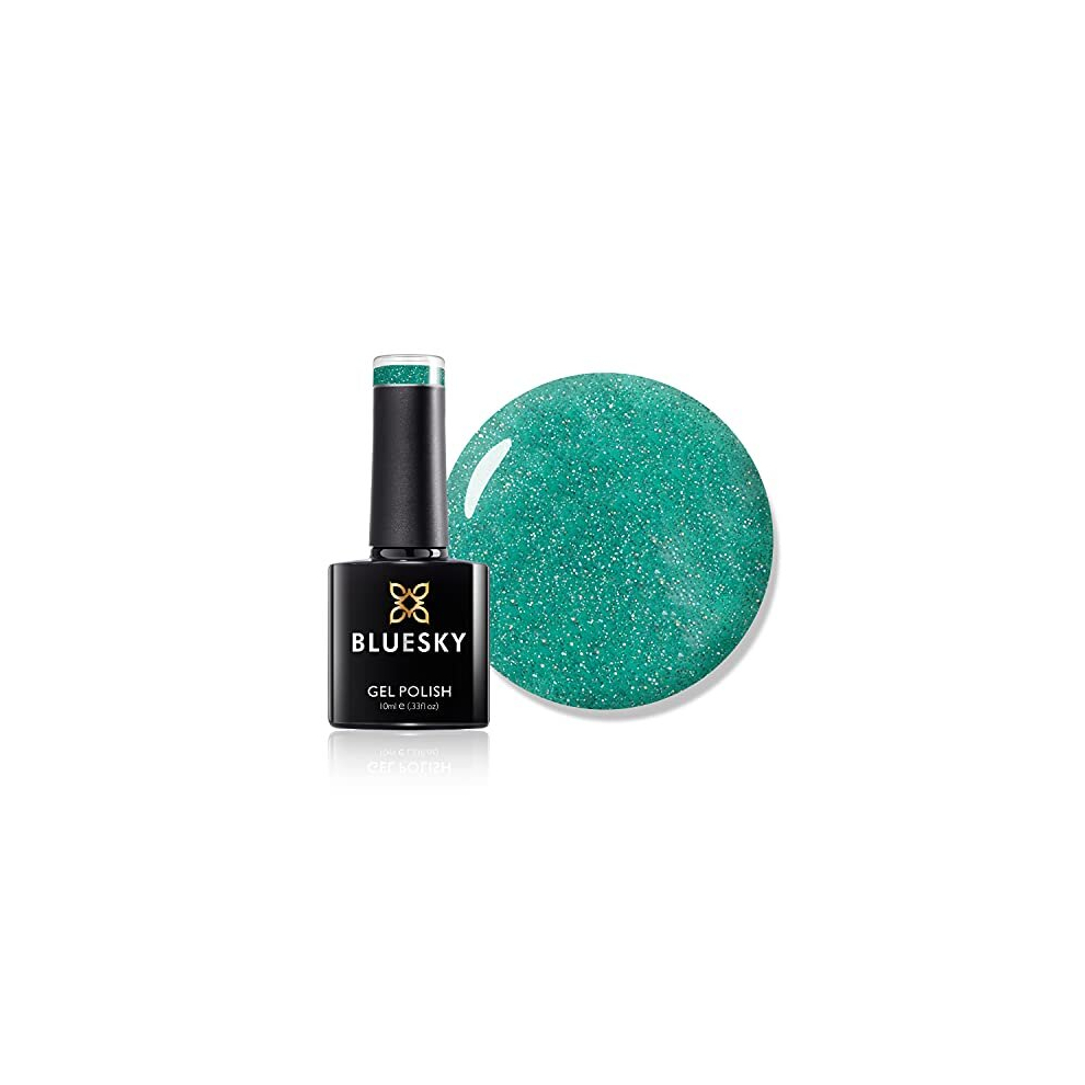 Gel Nail Polish, Seabed Pch40, Blue, Glitter, Light,Teal 10 ml (Requires Curing Under UV LED Lamp)