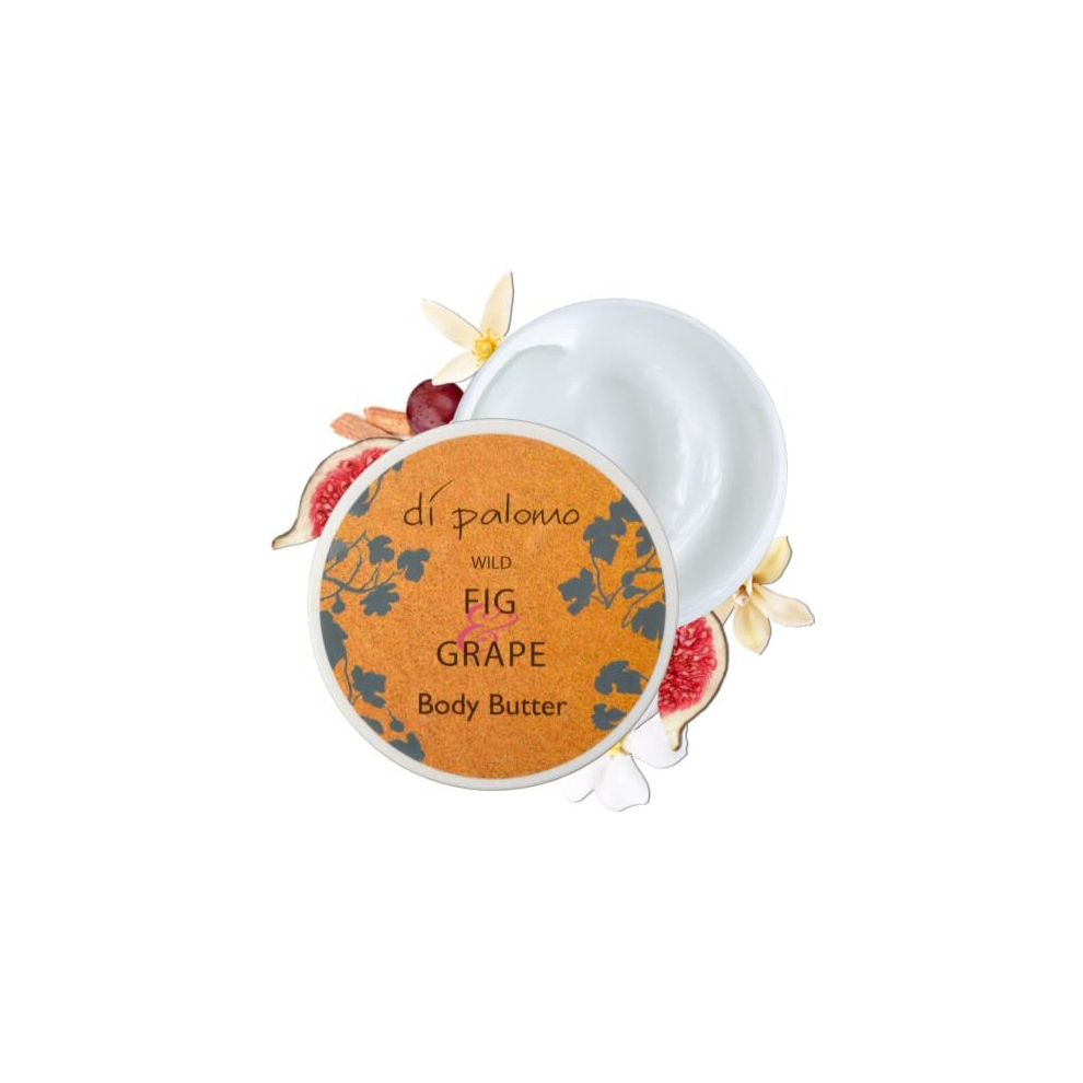 Di Palomo Vegan Wild Fig & Grape Body Butter 200Ml. Body Moisturiser & Body Lotion. Shea Butter Body Butter With Skin Care. Vegan Body Butter For Women & Body