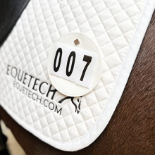 Luxe Dressage Saddle Cloth Numbers (Pair) 3 colours NEW (White)