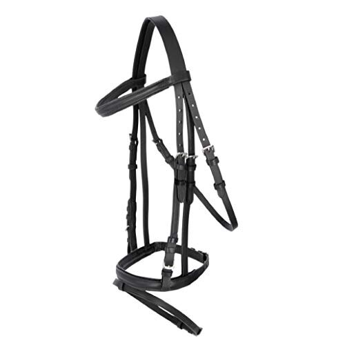 Snaffle Bridle Standard Leather for Shetty, schwarz, 321713
