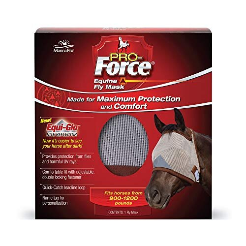 MannaPro Pro-Force Equine Fly Mask Without Ears