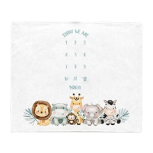 Twin Baby Monthly Record Growth Milestone Blanket Swaddle Wrap Photography Props