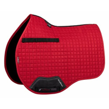 General Purpose Suede Square Saddle Pad - English Saddle Pads for Horses - Equestrian Riding Equipment and Accessories (Chilli - Small/Medium)