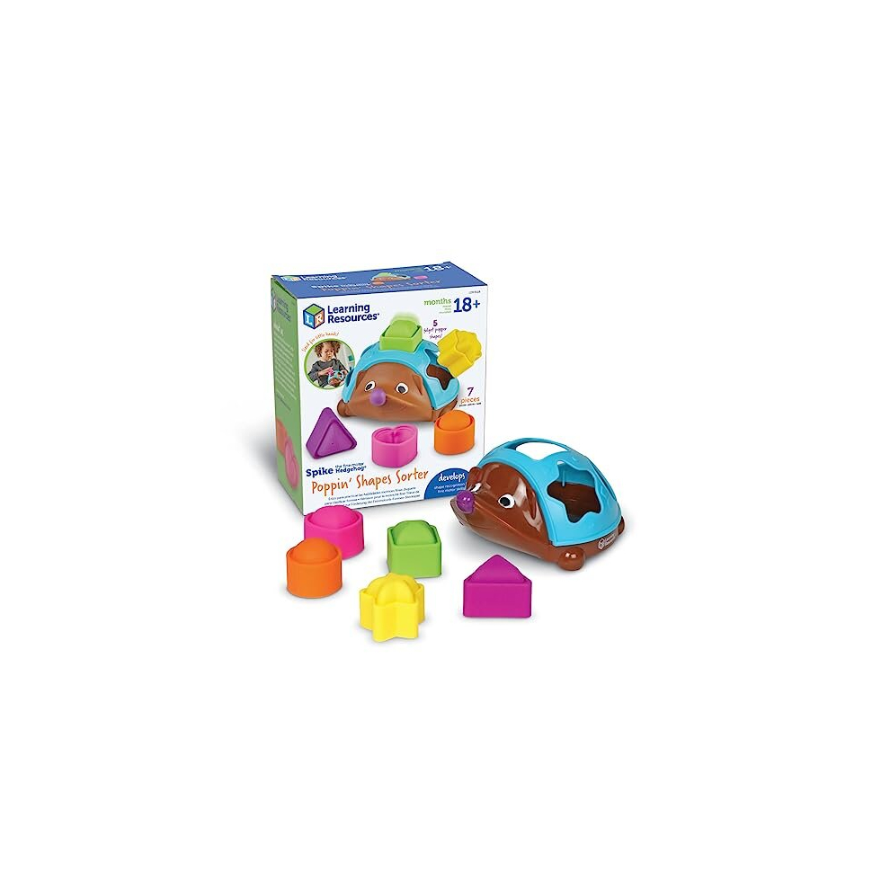 Spike the Fine Motor Hedgehog Poppin' Shapes Sorter, 7 Pieces, Ages 18 Months+, Learning Toys, Baby Toys, Educational Toys, Fine motor toys,