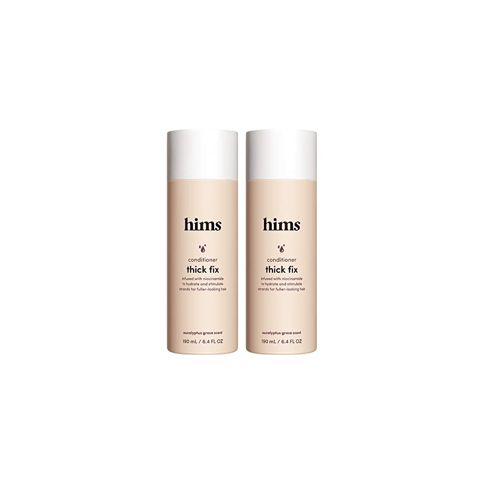 hims thick fix conditioner with niacinamide, locks in moisture and boosts appearance of thicker fuller hair, 2 pack, 6.4oz