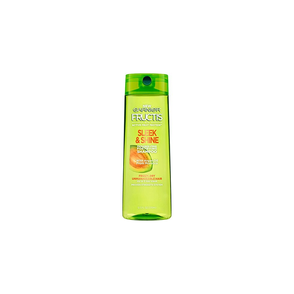 Fructis Sleek & Shine Shampoo, Frizzy, Dry, Unmanageable Hair, 12.5 fl. oz. 12.5 Fluid Ounce