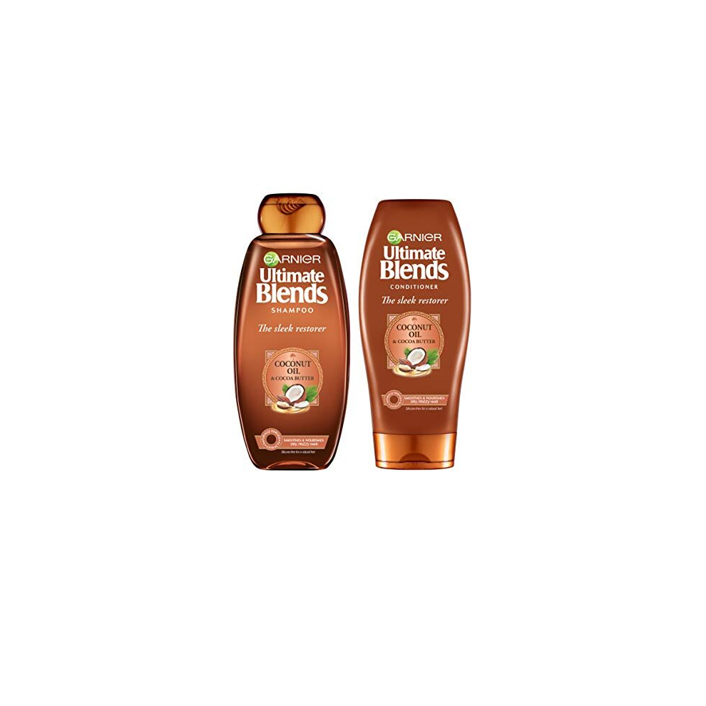 Ultimate Blends Shampoo & Conditioner Set | Sleek Restorer With Coconut Oil & Cocoa Butter Smoothing for Sleek, Smooth, Frizz-Free Hair | 360 ml |