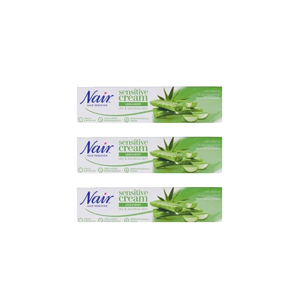 Nair Hair Removal Cream Packs of 3 (Sensitive (Camellia Oil 80ml) Pack of 3)