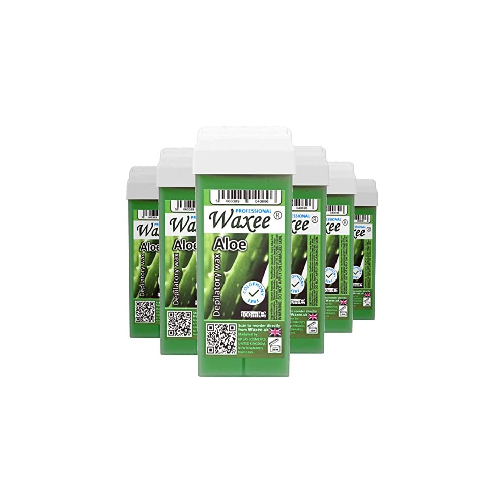 Roll on wax cartridge 100ml roller refill, pack of 6- Aloe