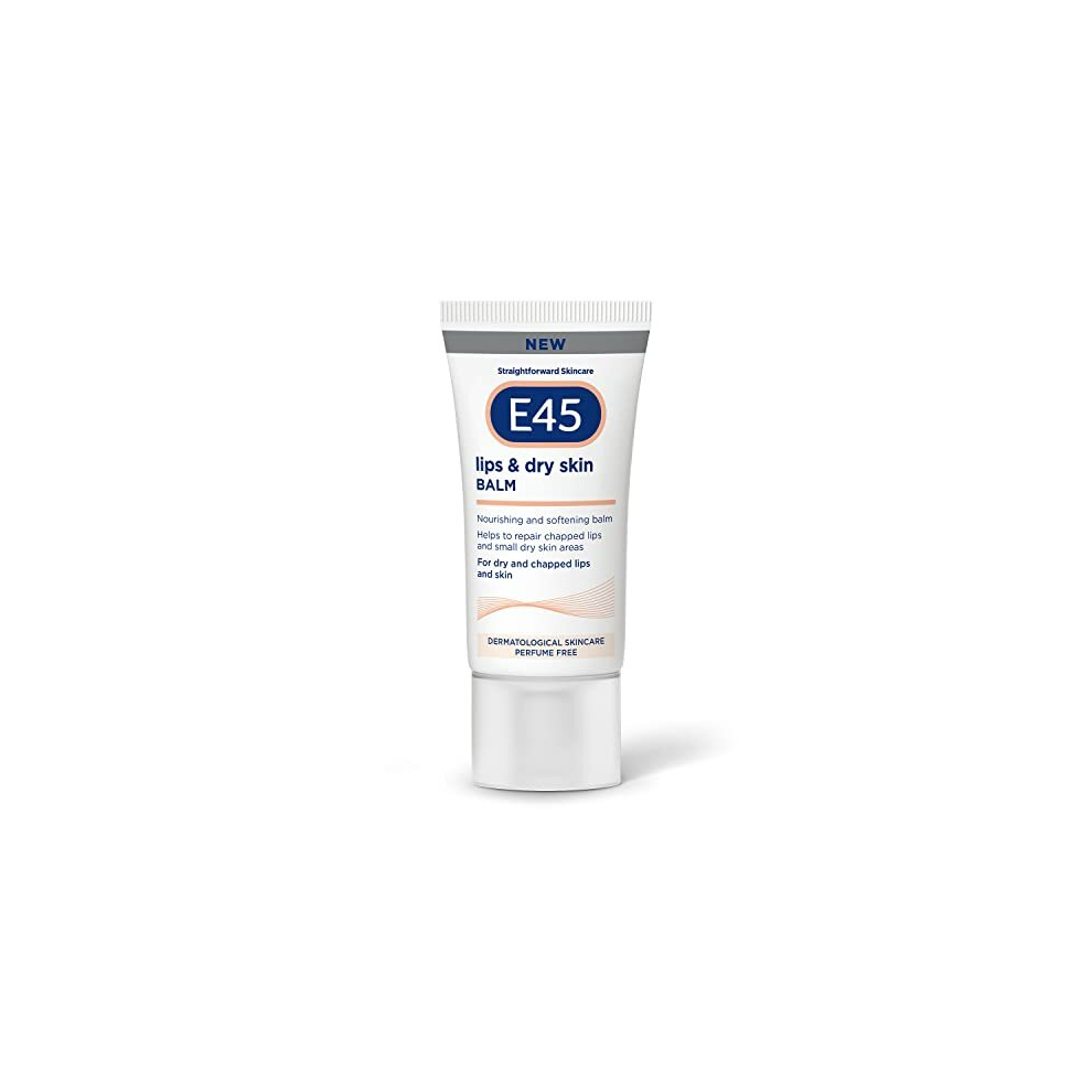E45 Lips & Dry Skin Lip Balm - Moisturising Natural Lip Balm For Dry & Cracked Lips And Skin - Hydrating And Nourishing Lips Balm With Vitamin E