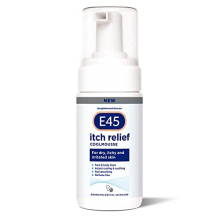 E45 Itch Relief Coolmousse for Eczema 100ml - Perfume-Free Cooling Foam to Soothe Dry, Itchy Skin (Face & Body)