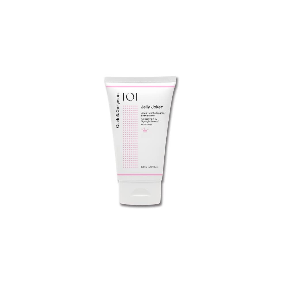 Geek & Gorgeous Jelly Joker - Gentle, Hard-Working Cleanser, Dissolves (Water-Soluble) Makeup - All Skin Types Including Sensitive, 150Ml