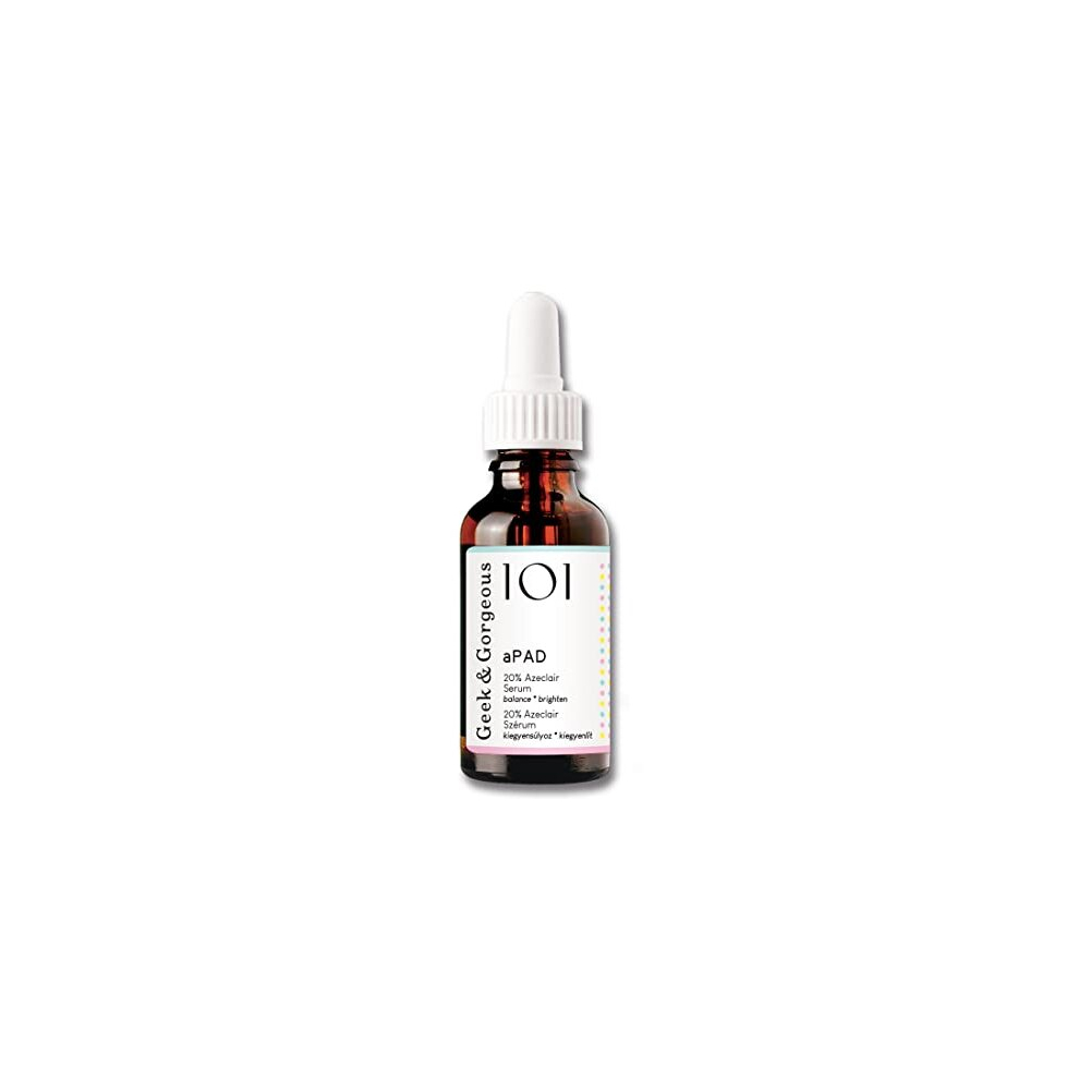 Geek & Gorgeous 101 Apad - 20% Azelaic Derivative Serum, Evens Skin Tone, Normalizes Oil Production & Calms Skin - All Skin Types Including Sensitive, 30Ml