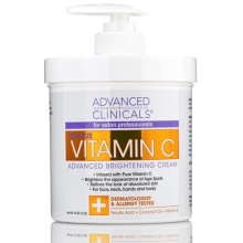 Vitamin C Cream. Advanced Brightening Cream. Anti-aging cream for age spots, dark spots on face, hands, body. Large 16oz.