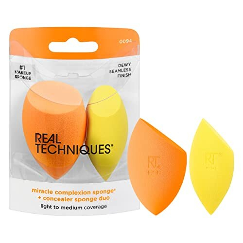 Real Techniques Duo de esponjas Real Techniques Miracle Complexion &amp; Corrector - Set de 2 aplicadores de maquillaje