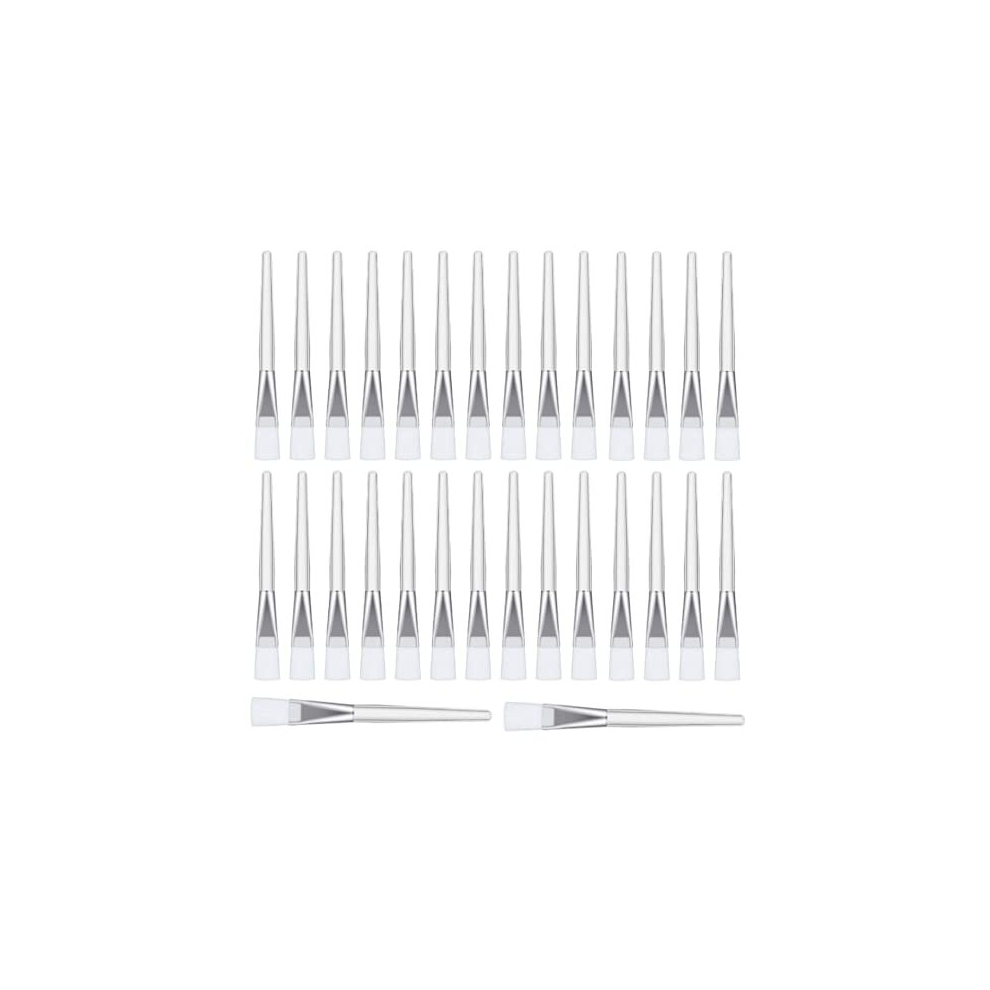 30 Pcs Facial Mask Brushes Soft Hair Facial Mud Mask Applicator Multifunctional Brushes for Face Mask, white