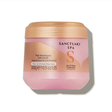 Lily and Rose Salt Body Scrub, Exfoliating Pink Himalayan Salt with Vitamin E and Almond Oil, Vegan and Cruelty Free, 300g