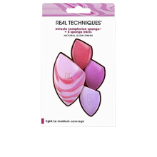 Berry Pop Miracle Complexion Sponge & Mini Sponges Kit, 4 Piece Set, Makeup Blending Sponges, For Foundation, Concealer, & Other Cream Products, Full