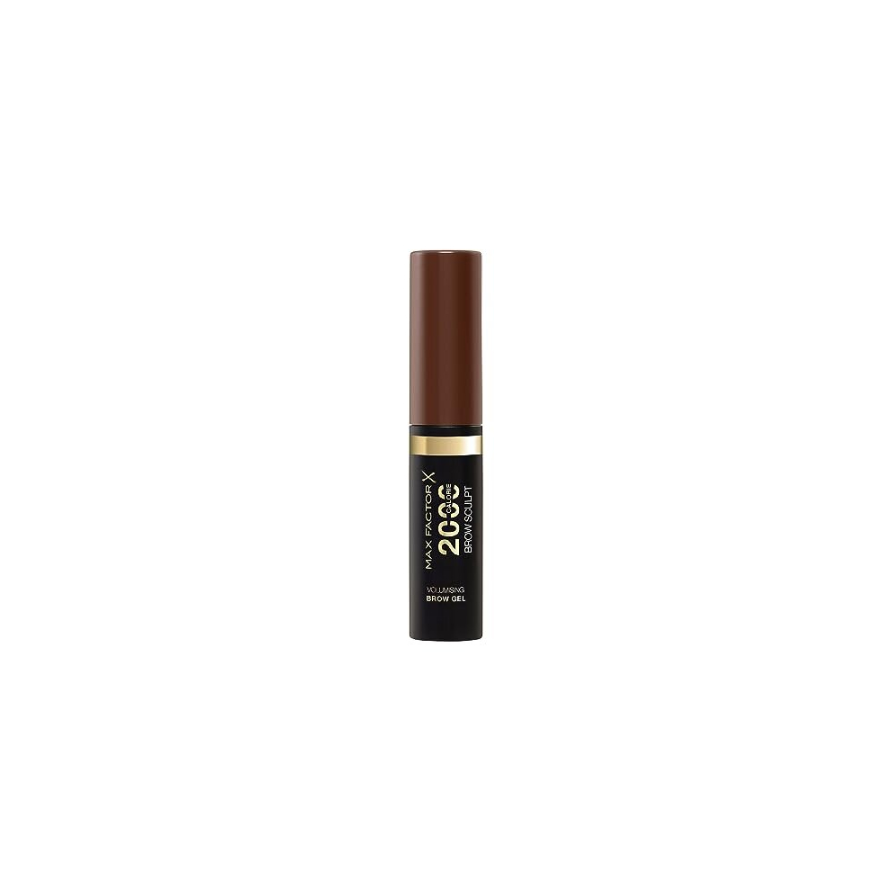2000 Calorie Volumising Brow Sculpt Gel, Long-Lasting, Plumped & Fuller-Looking Brows, Waterproof, Smudge-Proof, Shapes & Intensifies, 004 Black Brown
