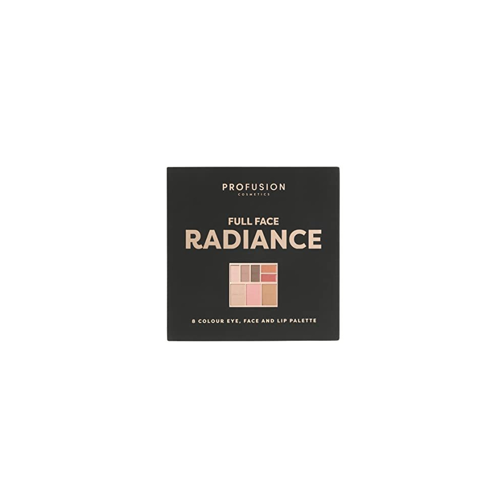 Profusion Cosmetics Full Face Palette Radiance | 8 Shade Eye, Face & Lip Palette