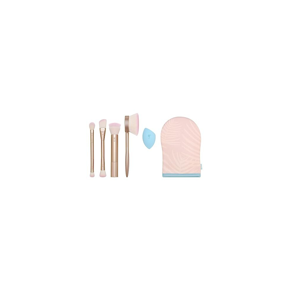 Endless Summer Makeup Brush Kit, Face Brushes, For Foundation and Powder, Premium Quality, 6 Piece Set, Pink