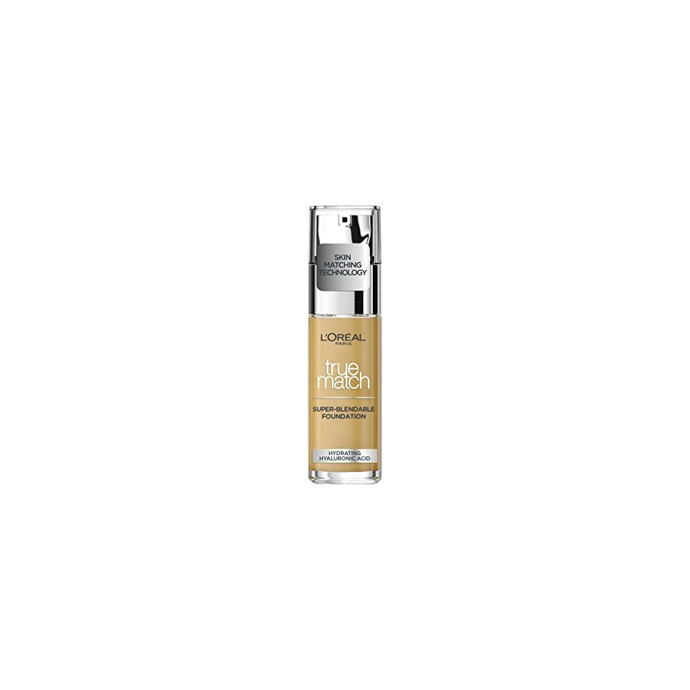 L'Oréal Paris True Match Liquid Foundation with Hyaluronic Acid 30ml and SPF, 6.5N Desert