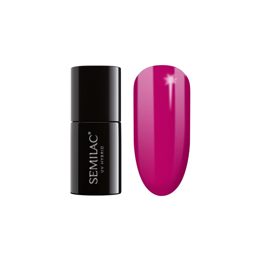 Semilac Uv Hybrid Nail Polish, Number 082, 7 Ml, Luminous Cyclamen
