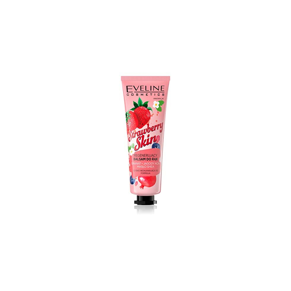 Eveline Cosmetics Cream Eveline Hand Balm Strawberry Moisturising Smooth Skin Care - 50Ml