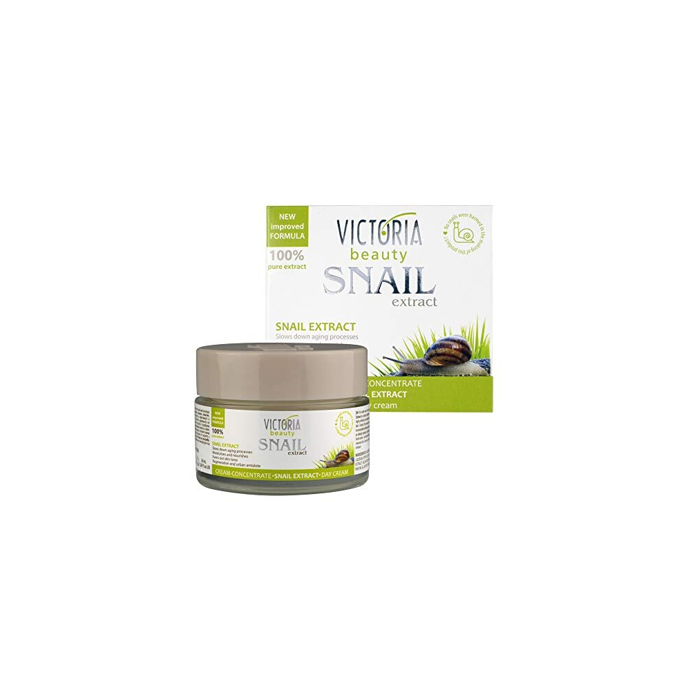 Victoria Beauty Cream Snail Face With Vitamin C And E, Retinol, Hyaluronic Acid And Collagen - Day And Night Anti Wrinkle Moisturiser - 100% Organic Snail Extract,
