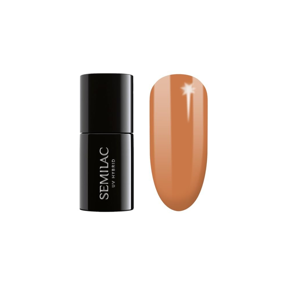 Semilac Orange 416 Golden Hour Nail Uv Gel Polish | Long Lasting And Easy To Apply | Soak Off Uv/Led | Perfect For Home And Professional Manicure And Pedicure