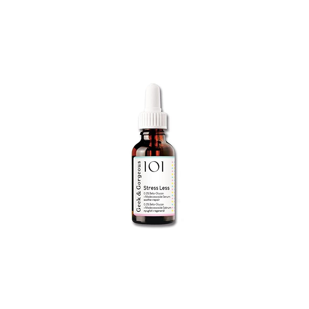 Geek & Gorgeous 101 - Stress Less, Light & Silky Gel Formula With Beta-Glucan & Madecassoside, Soothes & Repairs - All Skin Types Especially Sensitive, 30Ml