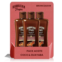 Tanning Oil SPF 0 - Unprotected Sun Tanning Oil, Skin Tanning Accelerator, Tropical Fragrance, Pack 3 Units x 200 ml
