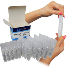 25x 20ml Qualicare Sterile Sodium Chloride Eye Care Wash Cleansing Solution Pods