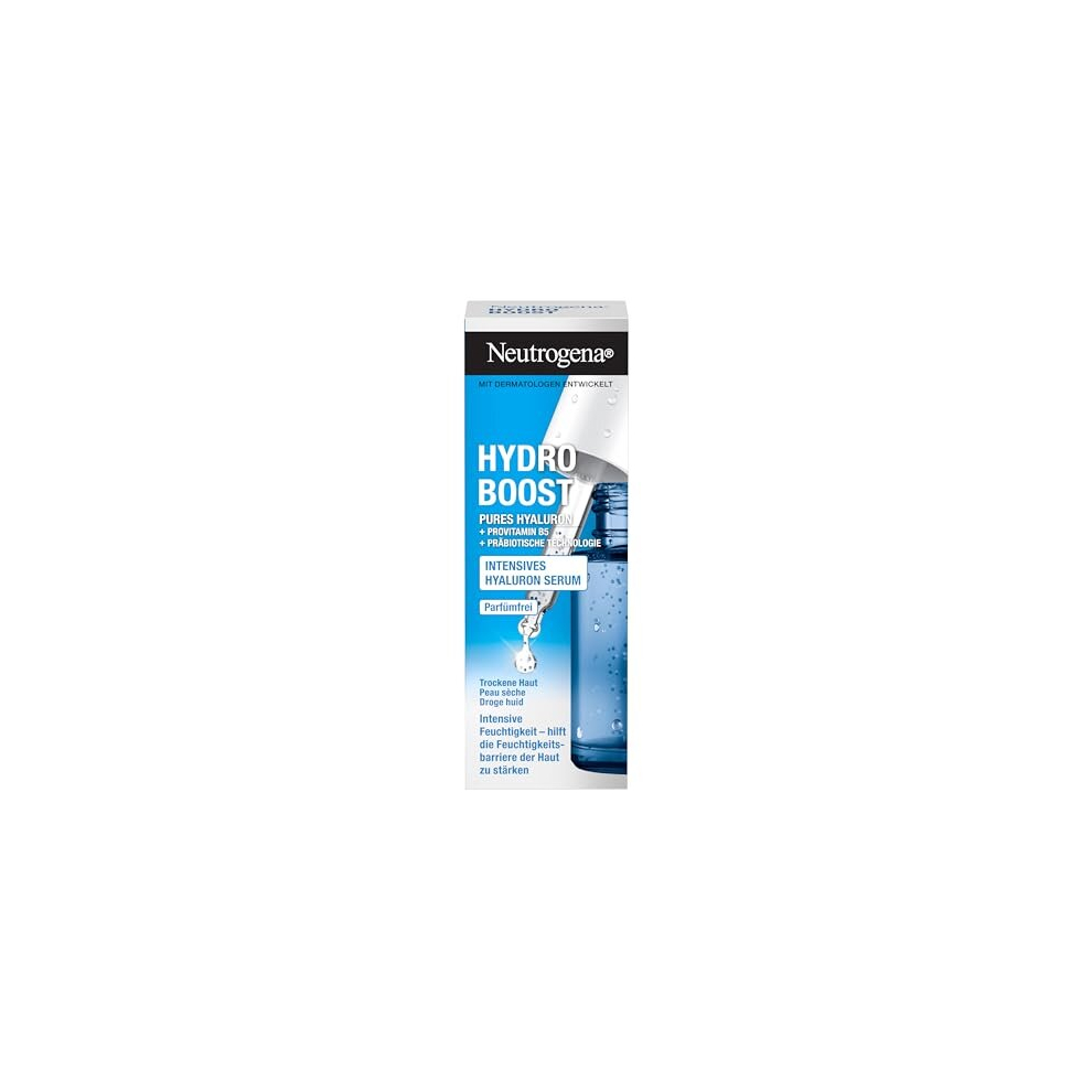 Neutrogena Hydro Boost Hyaluronic Concentrate (15 Ml), Face Care With 2 Forms Of Hyaluronic Acid, Provitamin B5 & Prebiotic Technology, Intensive Moisturising