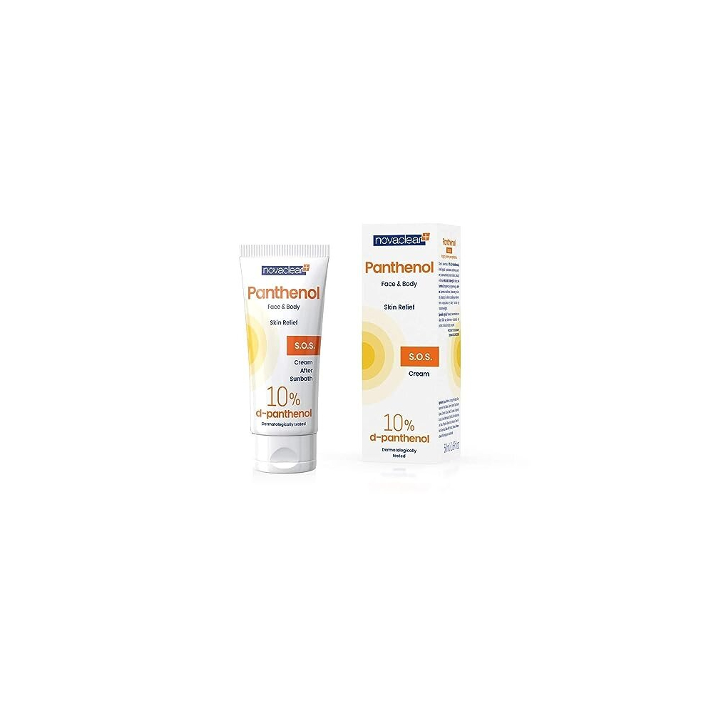 Equalan Pharma Cream Novaclear Panthenol For Face And Body Soothing After Sun 50 Ml With Panthenol Against Sunburn By