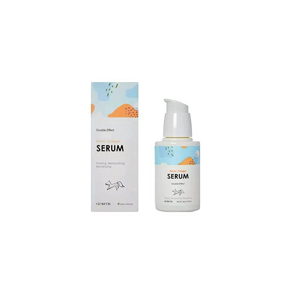 Glamfox Retinol + Collagen Serum 50Ml Korean Skincare Anti Ageing Wrinkles Lifting Pore Minimiser Night Moisturiser Rejuvenating Skin Plumping Hit