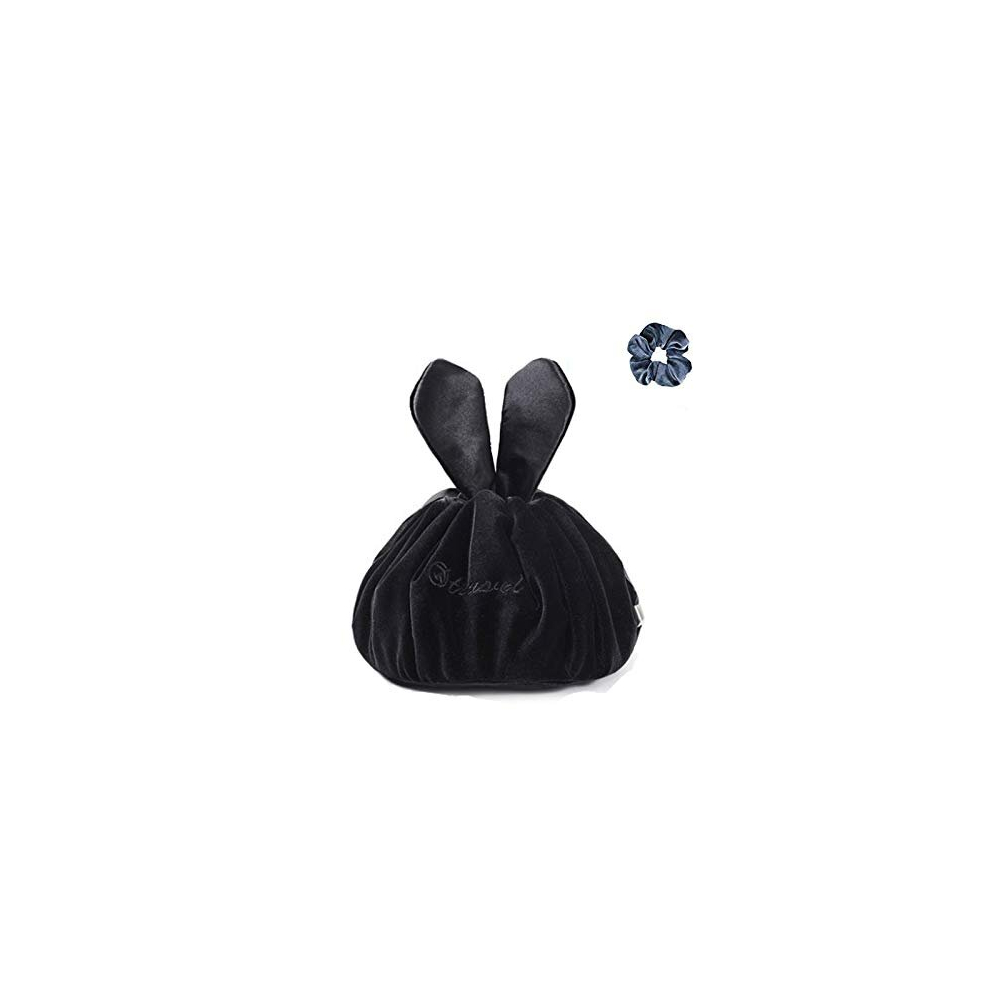Fumxin Drawstring Makeup Bag - Lazy Cosmetic Bag Velvet Drawstring Travel Cosmetic Bag Portable Travel Makeup Pouch Magic Toiletry Bag For Womens Girls